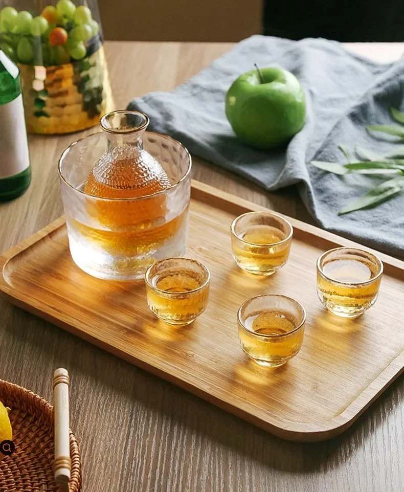Japanese Style Hammered Wine Glass Shot Glass Beer Cup Set