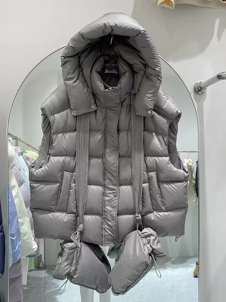 2024-inverno-nuove-donne-gilet-casual-spesso-caldo-allentato-con-cappuccio-senza-maniche-femminile-90-bianco-piumino-d'anatra-gilet-di-pane