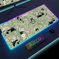 RGB Mousepad Pink Cloud Cat Cartoon Deskmat LED Backlight Gaming Keyboard Rug Computer Office Accessories Kawaii Anime Mouse Pad - Image 3