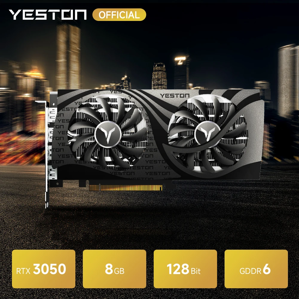YESTON GeForce RTX 3050 Gaming Graphics Card RTX3050 8G D6 GA 8G/128bit ...