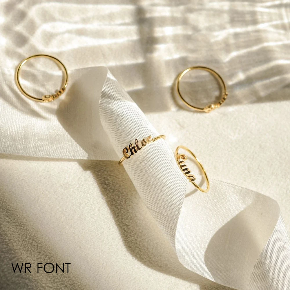 Personalized Gold Wedding Rings for Couples