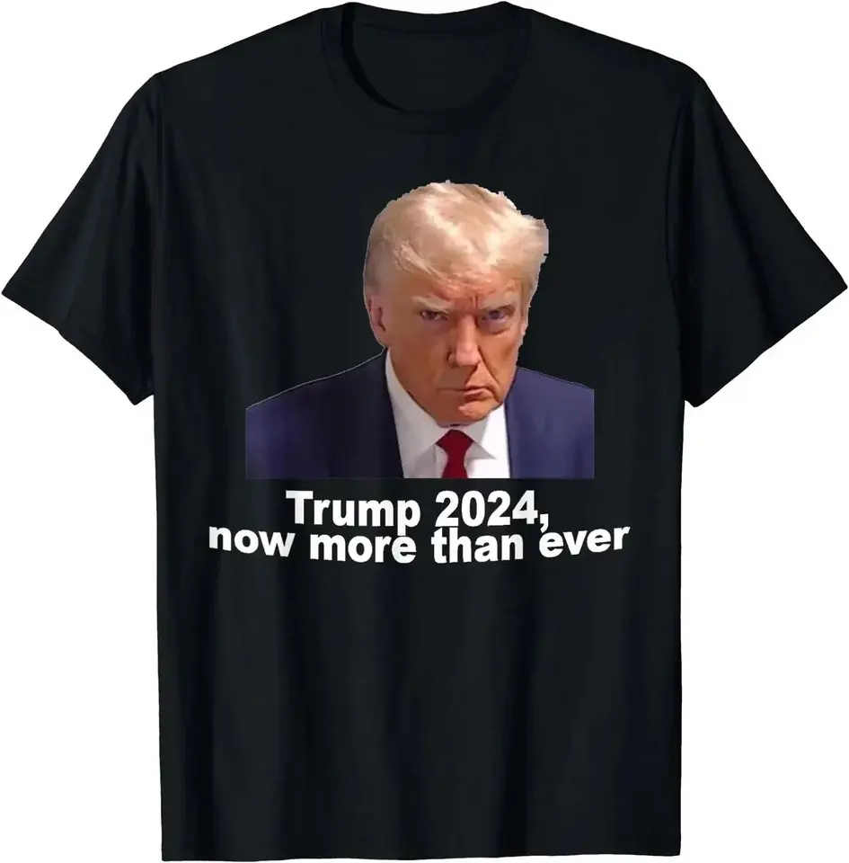 2024 Donald Trump President America  Casual USA Leisure O-neck Style Print Loose Camisetas T-shirt Hip Hop Street T-shirts 01336 3