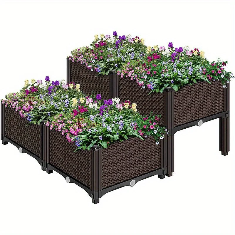 4pcs Elevated Raised Garden Bed Patio 3
