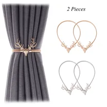 

New Nordic light Luxury Style Deer Head Elastic Curtain Strap Creative Style Punch-Free Curtain Strap Curtain Buckle