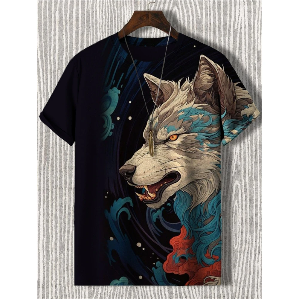 Men Casual Funny Animal Frog 3D Print Short Sleeve T Shirt