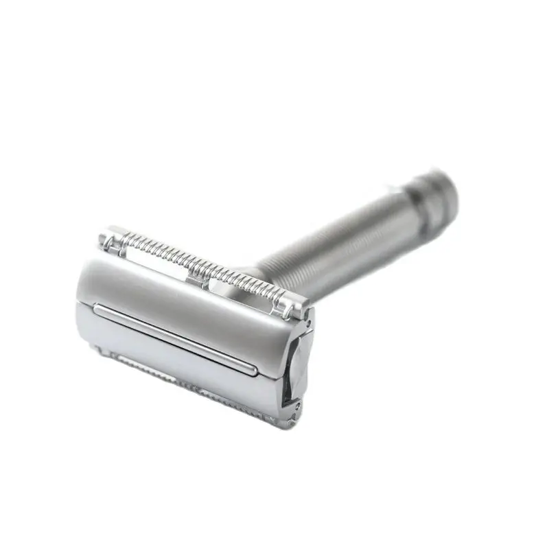 Yaqi Monarch Matte Chrome Color Safety Razor Zinc Alloy Razor Head And Aluminium+Brass Handle Lightweight Durability Razor