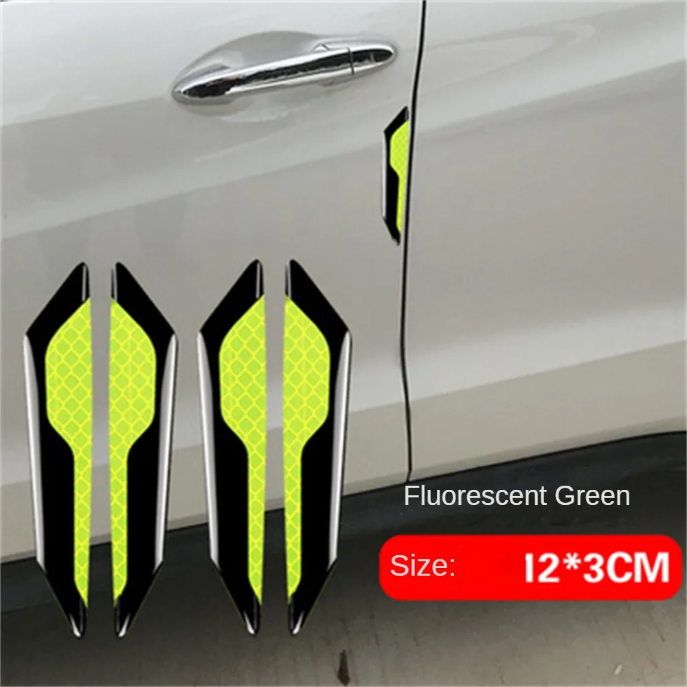 Car Door Anti-collision Strip Body Anti-scratch Strip Reflective Warning Sticker Carbon Fiber Universal Decorative Sticker car stickers car door anti collision strip