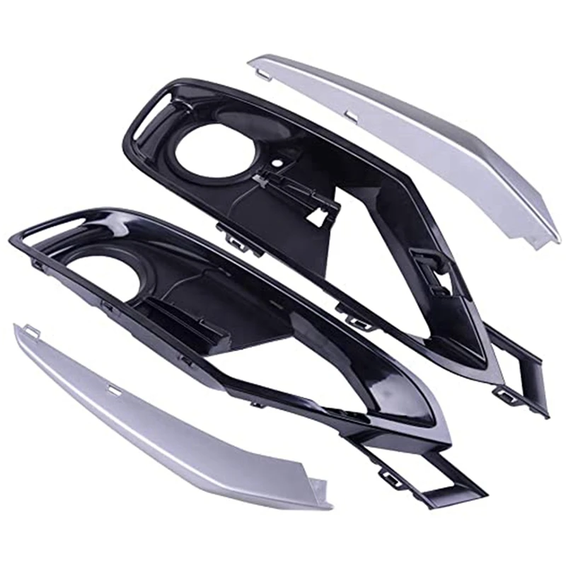 

2X Front Bumper Fog Light Grille Cover Trim Fit For BMW 3 Series F30/F31 2012-2015 51117300739 51117300740
