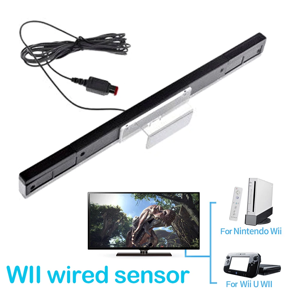 Wired Motion Sensor Receiver with Extension Cord Wired Infrared Ray Sensor Bar USB Plug Motion Bar for Nintendo Wii
