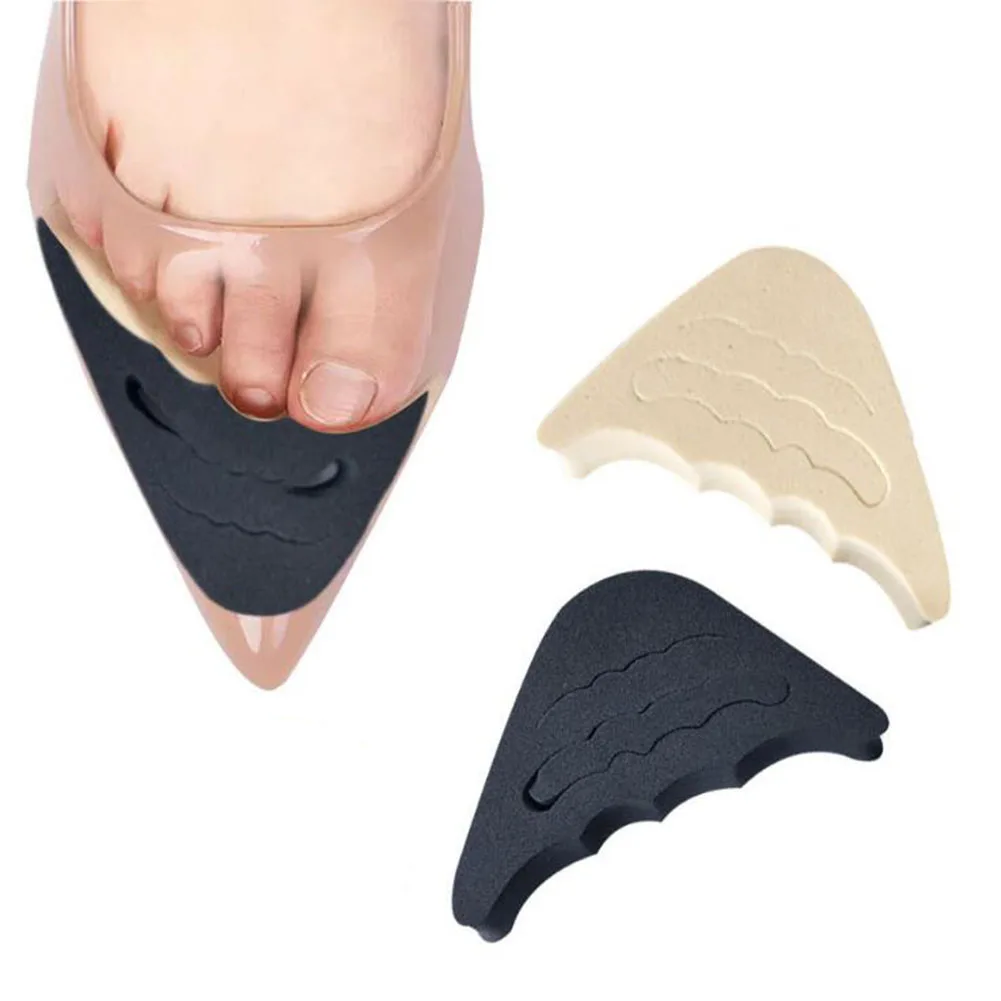 1 Paar Voorvoet Insert Pad Voor Vrouwen Hoge Hakken Teen Plug Half Spons Schoenen Kussen Voeten Filler Inlegzolen Anti-pijn Pads