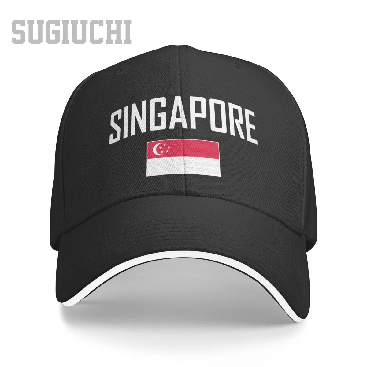 

Unisex Sandwich SINGAPORE Flag And Font Baseball Cap Men Women Hip Hop Caps Snapback Golf Hat Fishing