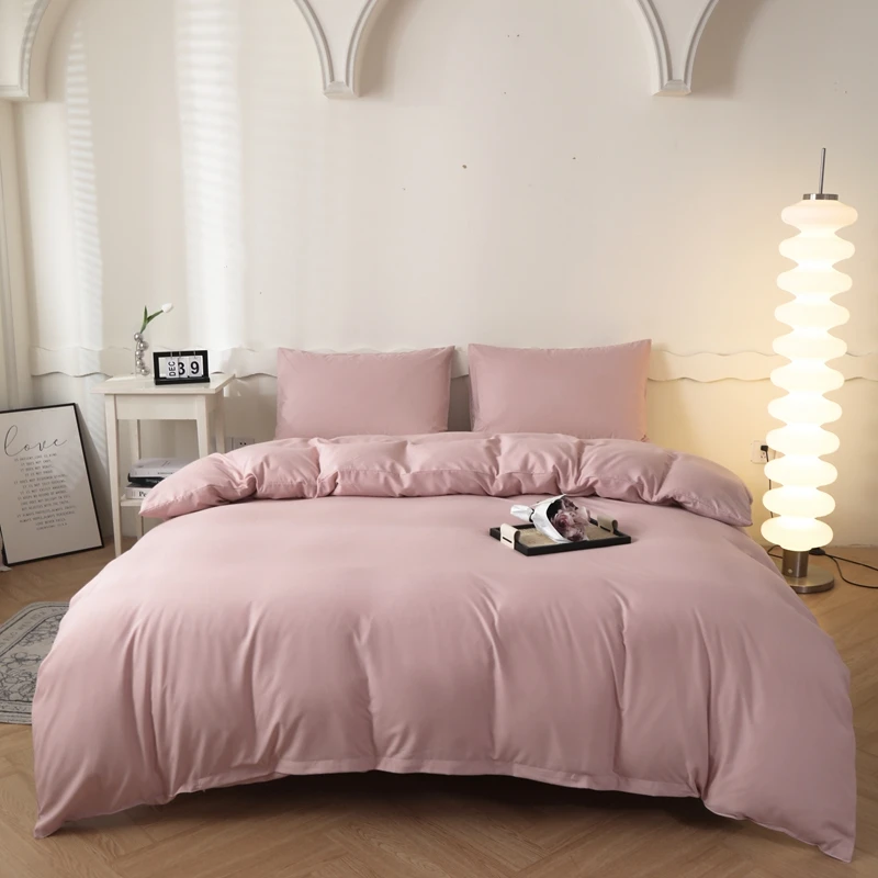 Solid Color 100% Washed Cotton Japanese Minimalist Duvet Cover