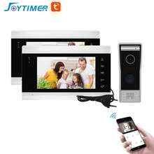 

Smart Home Video Door Phone Intercom System 7 "Color Screen Moniter Wide Angle 720P AHD Doorbell Tuya App Remote Control Unlock