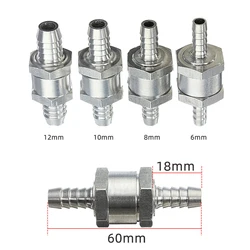 1pcs Way 6/8/10/ 12mm 4 Size Valves Aluminium Alloy Fuel Non Return Check Valve Way Fit Carburettor Tool Check Valve