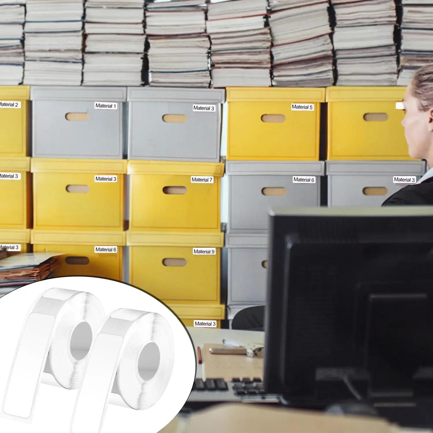 Mini Printer White Sticker Multi-versatile Labels Thermal Printer Paper 160pcs/roll For D30/L13/Q31 For Kitchen Office Cosmetics