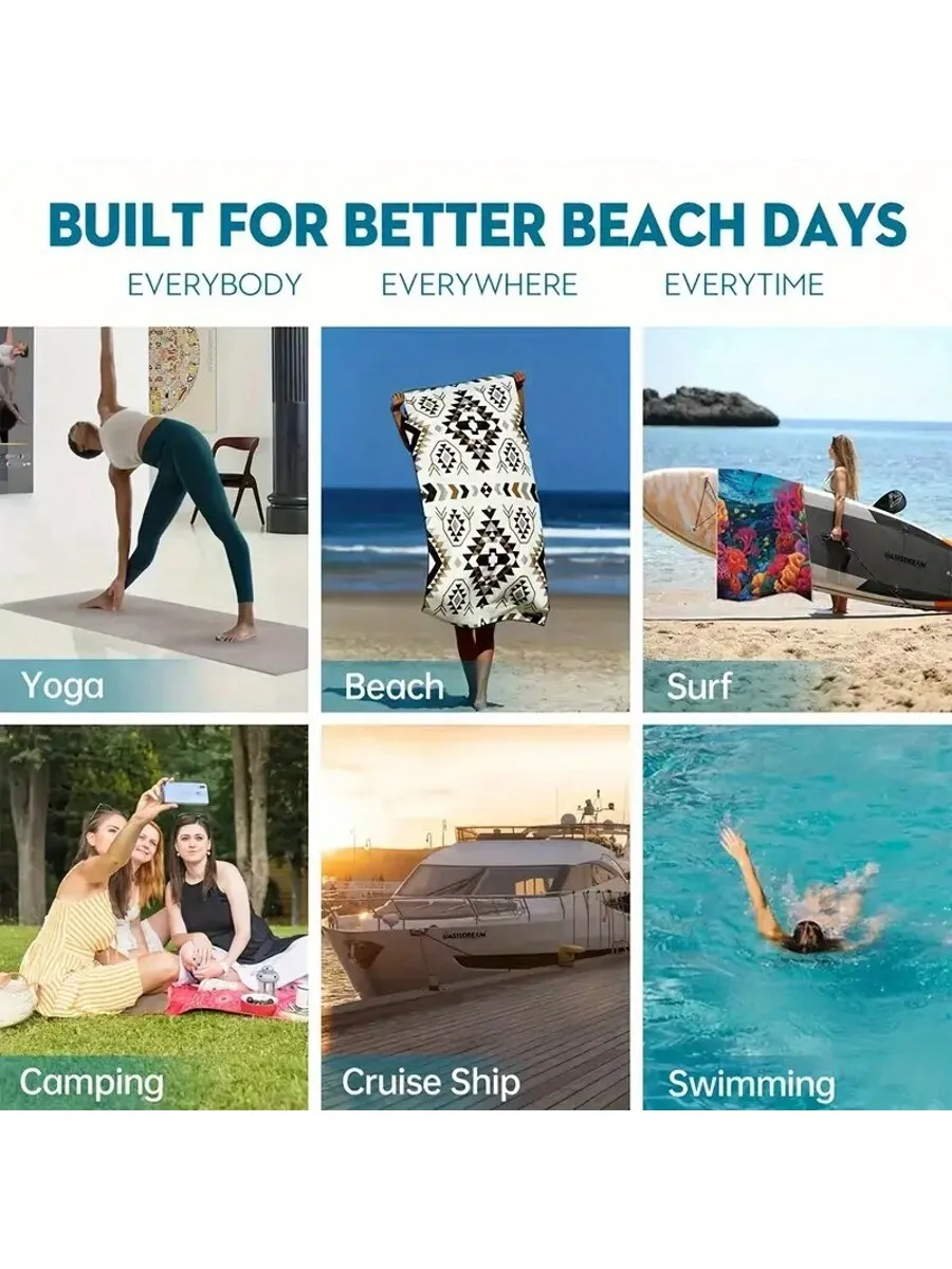 1 Stück personalisiertes Namens-Strand-Samthandtuch mit Tennisaufdruck. Ultraweiche, schnell trocknende, sandfreie Mikrofaser – Blau und Weiß – Detail 8