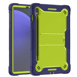 Rugged Shockproof Stand Tablet Case with Heavy - Duty Protection for Tab S9Plus S9FEPlus (Navy Green)