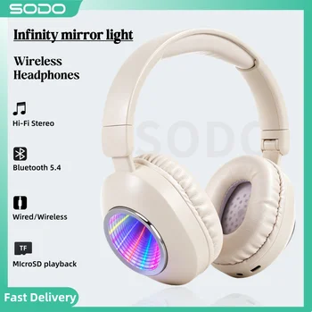 Deep Abyss Light Wireless Bluetooth Headphones – HiFi Stereo Foldable Over-Ear Headset with TF Card Slot & Portable Design 1