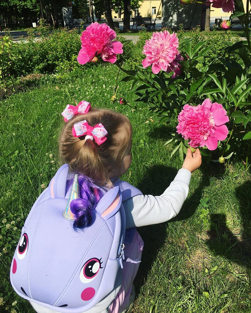Baby Girl Backpack Toddler Girl Backpack 3D Unicorn Cartoon Travel Pre School Bag for Kid Backpacks with Safety Leash 1-5 Years
