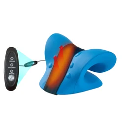 Heated Neck Relief and Relaxation Massager Pillow (Blue)