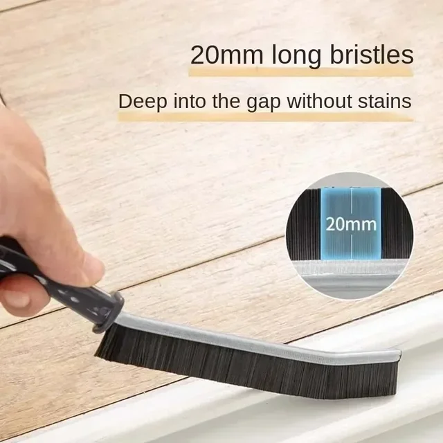 Brosses de nettoyage de détails de fentes à Long manche, poils rigides universels, brosses de nettoyage durables, outils de nettoyage de carrelage ménagers 2