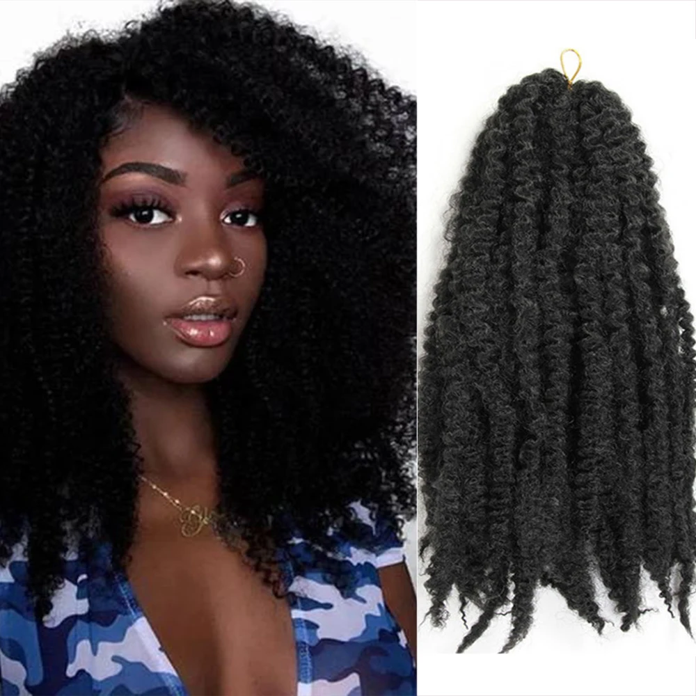 X-TRESS Synthetic Marley Crochet Braids Hair Natural Soft Red Pink Color 18inch Afro Kinky Braiding Hair Extensions For Women