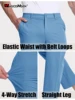 MAGCOMSEN Golf Pants Mens Stretch Dress Pants Quick Dry Waterproof Lightweight Flat Front Work Pants with Hidden Pocket 5