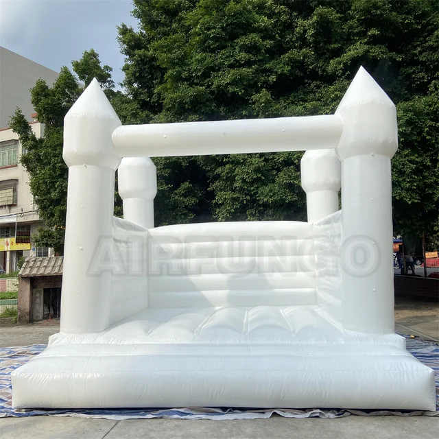 Outdoor Inflatable White Bounce House PVC Inflatable Bouncy Castle/Moon Bounce House/Bridal Bounce Wedding Bounce House White 5