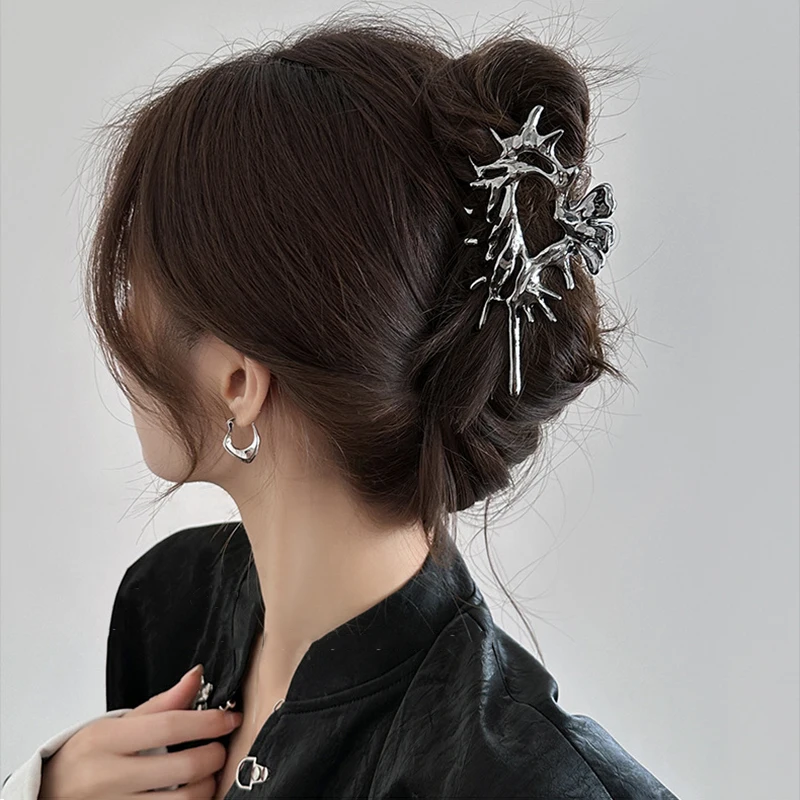 Exquisite Metall große Klaue Clip neue Mode geometrische Haar Kralle Clip Haars pangen Krabben Kopf bedeckung für Frauen Mädchen Haarschmuck