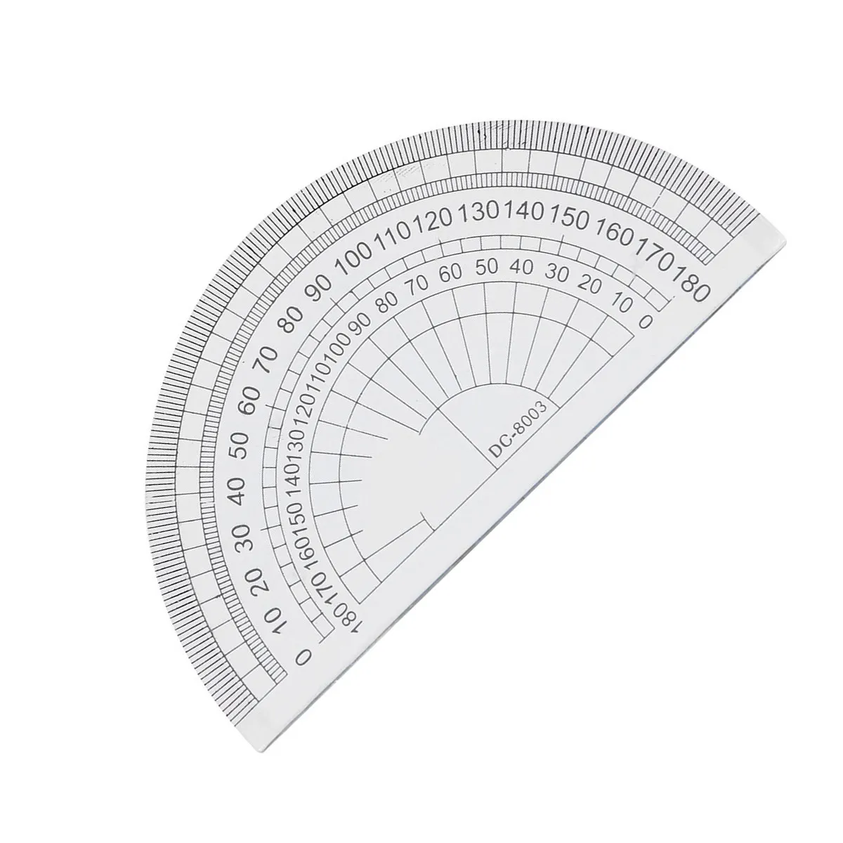 36Pcs 투명 플라스틱 각도기 10Cm 4인치 반원형 수학 각도기 각도 측정 학교 사무실 기하학 그리기용