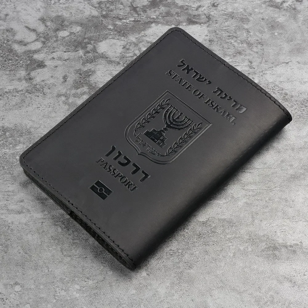Genuine Leather Israeli Passport Cover For Israel Credit Card Holder Hebrew Passport Case Unisex Travel Wallet leather wallet,wallet card holder,card holder,credit card holder,credit card wallet,card wallet,id card holder,id card case,wallet card bag,business card holder