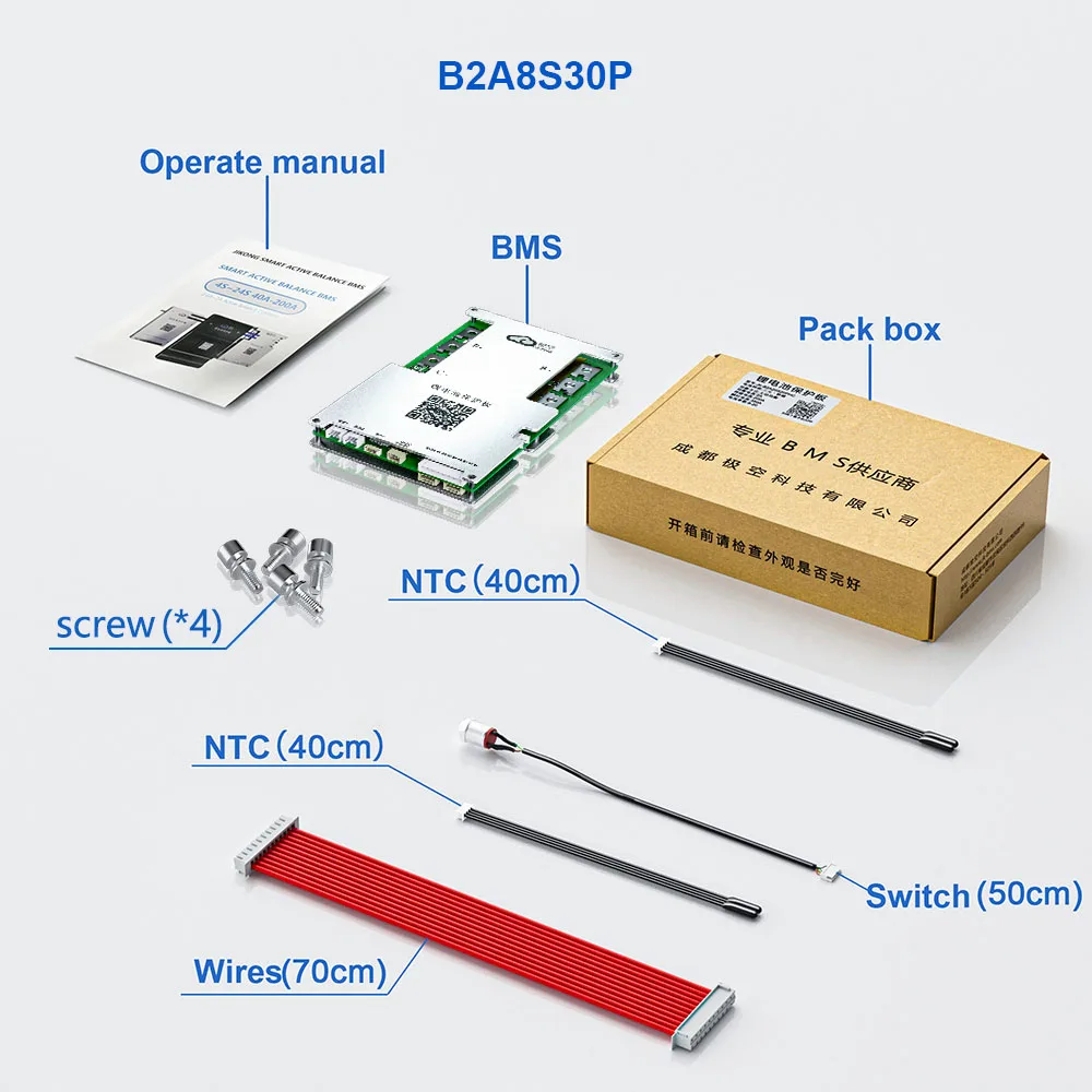 JIKONG JK BMS Active Balance BMS 60A 80A 100A 150A 200A 600A Smart BMS 8S 12S 13S 14S 16S 17S 20S 24S Lifepo4 Li-Ion Lto Batterie – Detail 30