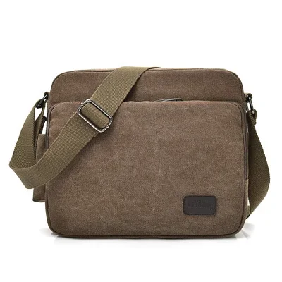 Customizable Fashionable Canvas Men's Bag Multi functional Shoulder Bag Men's Casual Large Capacity Crossbody