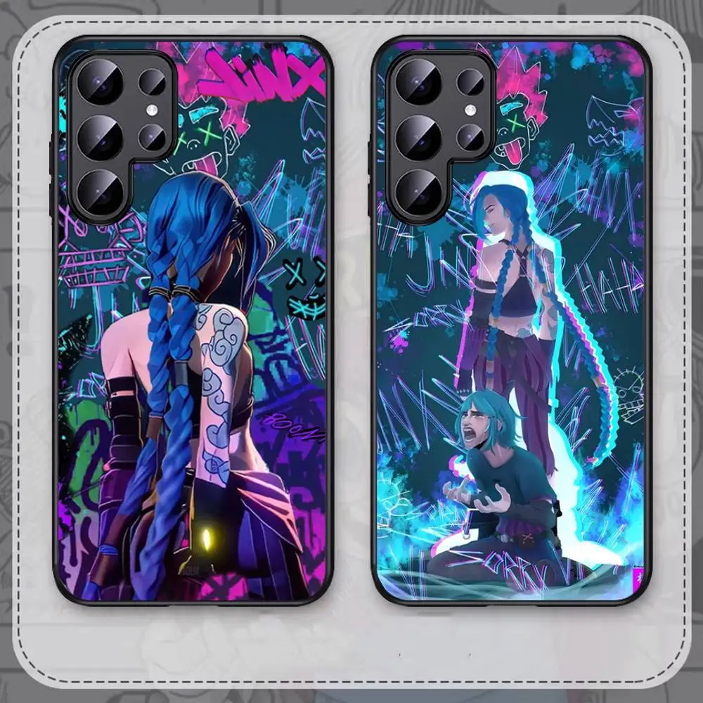 Coque de téléphone Graffiti Arcane Jinxs, étui pour Samsung Galaxy S25 S23 S24 FE S22 S20 S21 S10 S9 Plus lite Ultra FE S30 Note 20 10