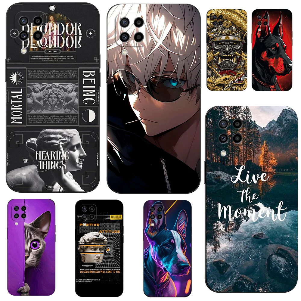 Per Samsung Galaxy M22 M32 Custodia 4G Per Samsung M22 Custodia Morbida Per Samsung M32 4G M 22 32 Custodia In Tpu Nero Snake Ghost Funny