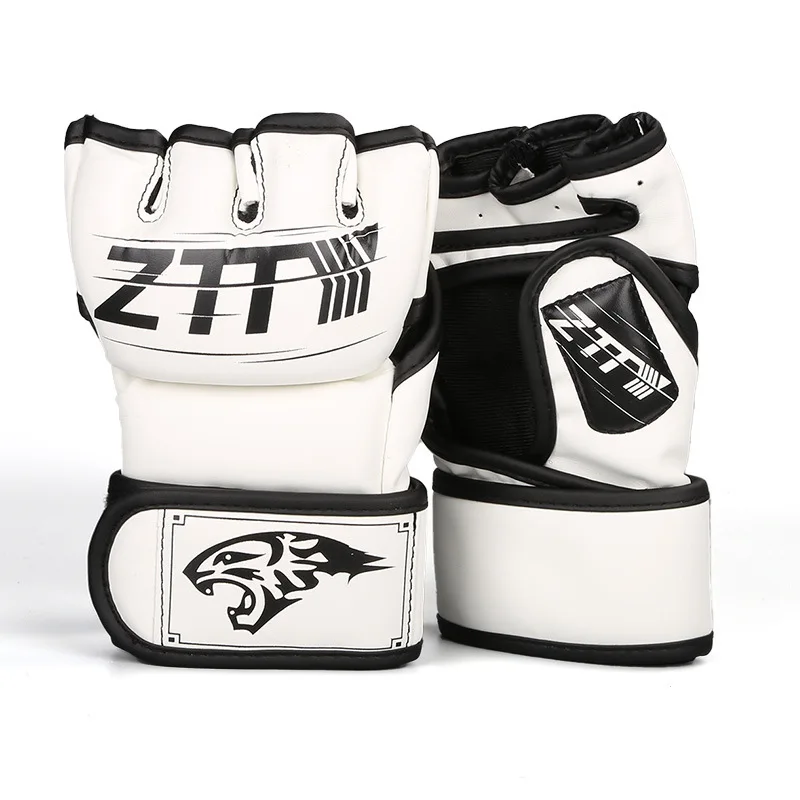ZTTY Sanda Wushu Gloves Open Half Finger Boxing Gloves Sanshou Boxing Wushu Professional Competition Special