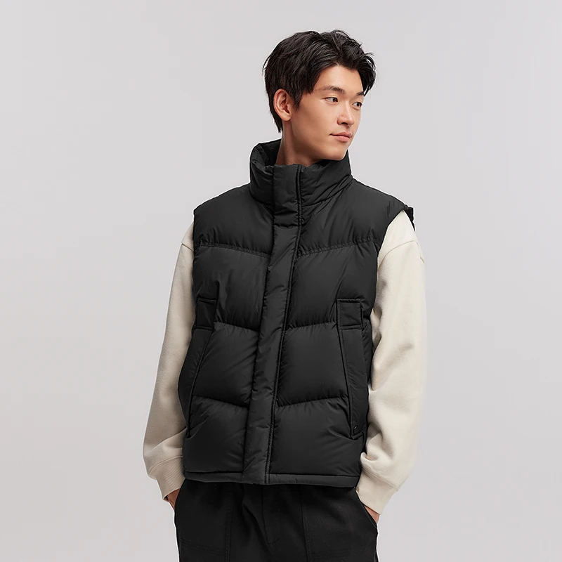 Semir Men Down Vest 2025 Winter Loose Waterproof Couple Matching Solid Versatile Outerwear