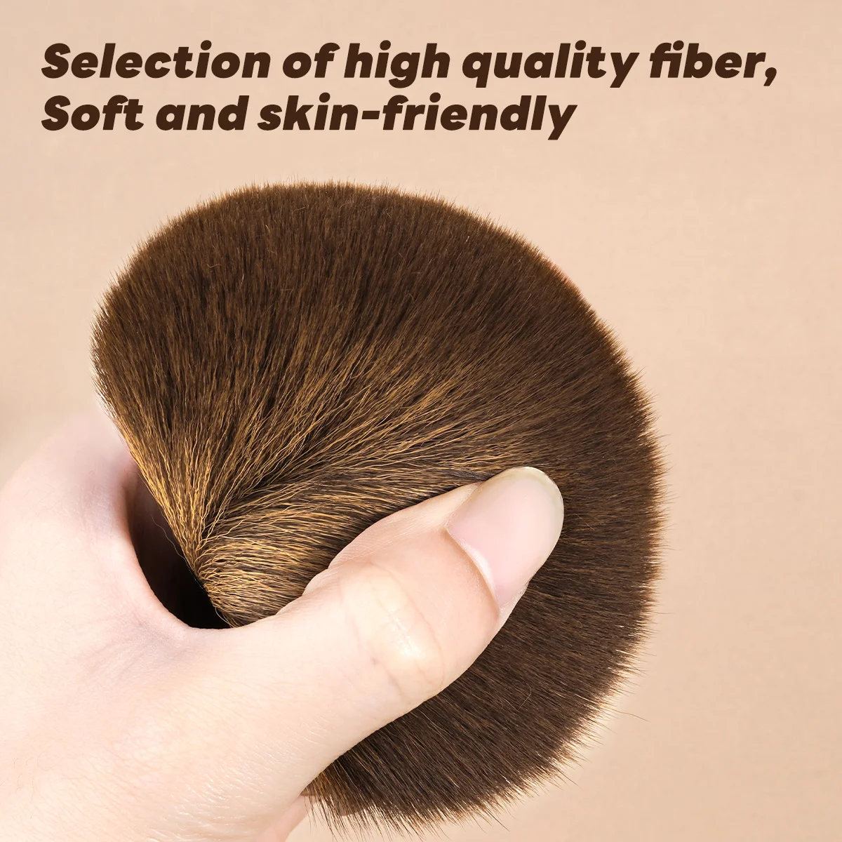 MAANGE Single Aluminum Tube Large Powder Brush Professional Makeup Brush Kabuki Mineral Powder Brush Loose Blush Brush Makeup 3