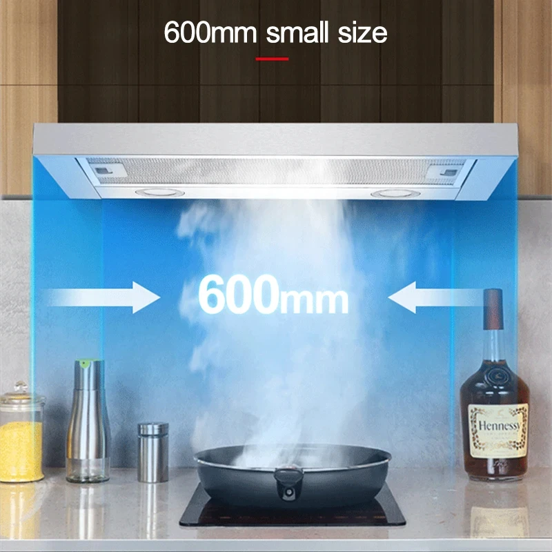 600mm Mini Range Hood Household Kitchen Exhaust Hood Range Hood Pull-Out Range Hood Stainless Steel Kitchen Apartment Range Hood 5