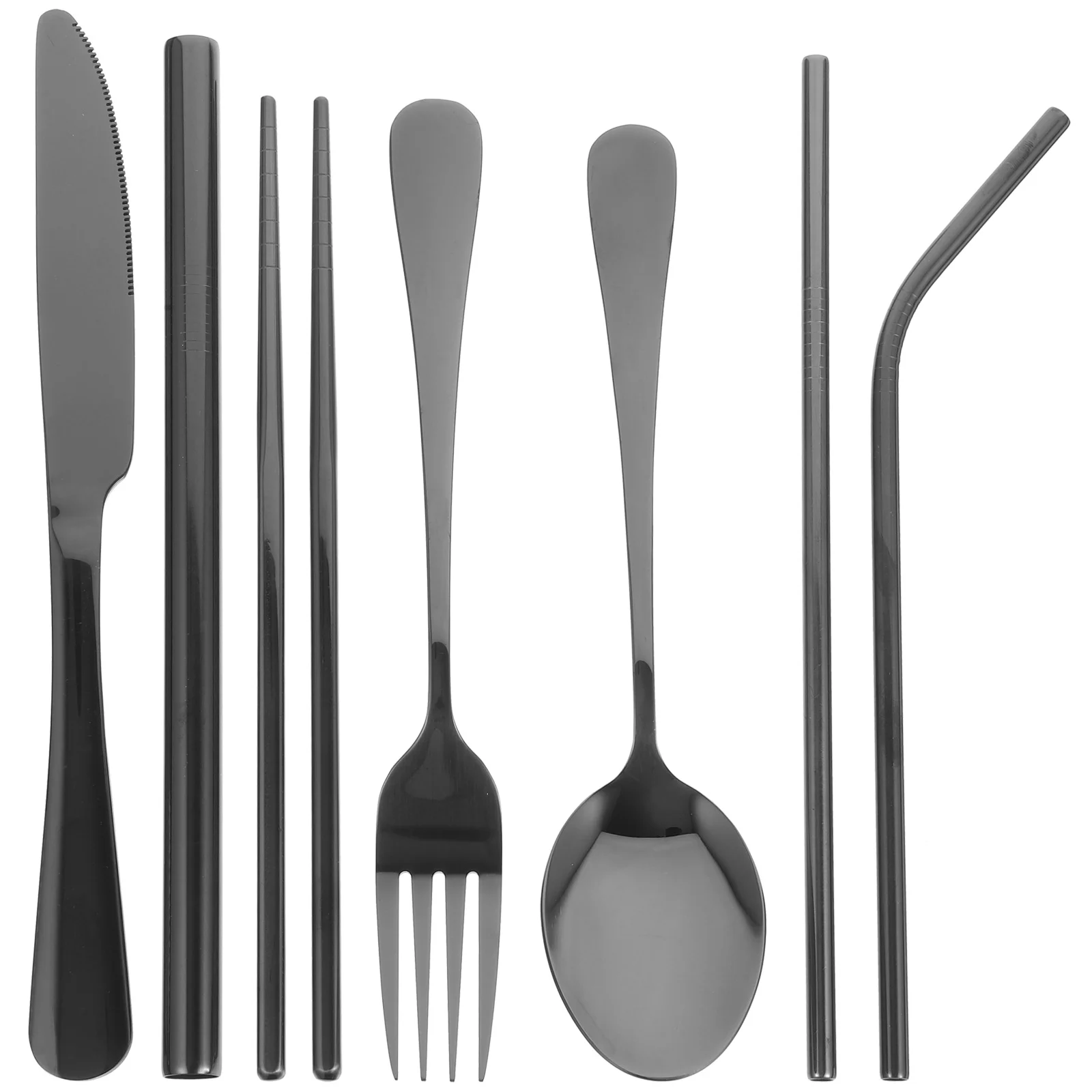 

Western Cutlery Set Steak Tableware Stainless Steel Fork Chopsticks Portable Flatware Spoon Kit Travel Case