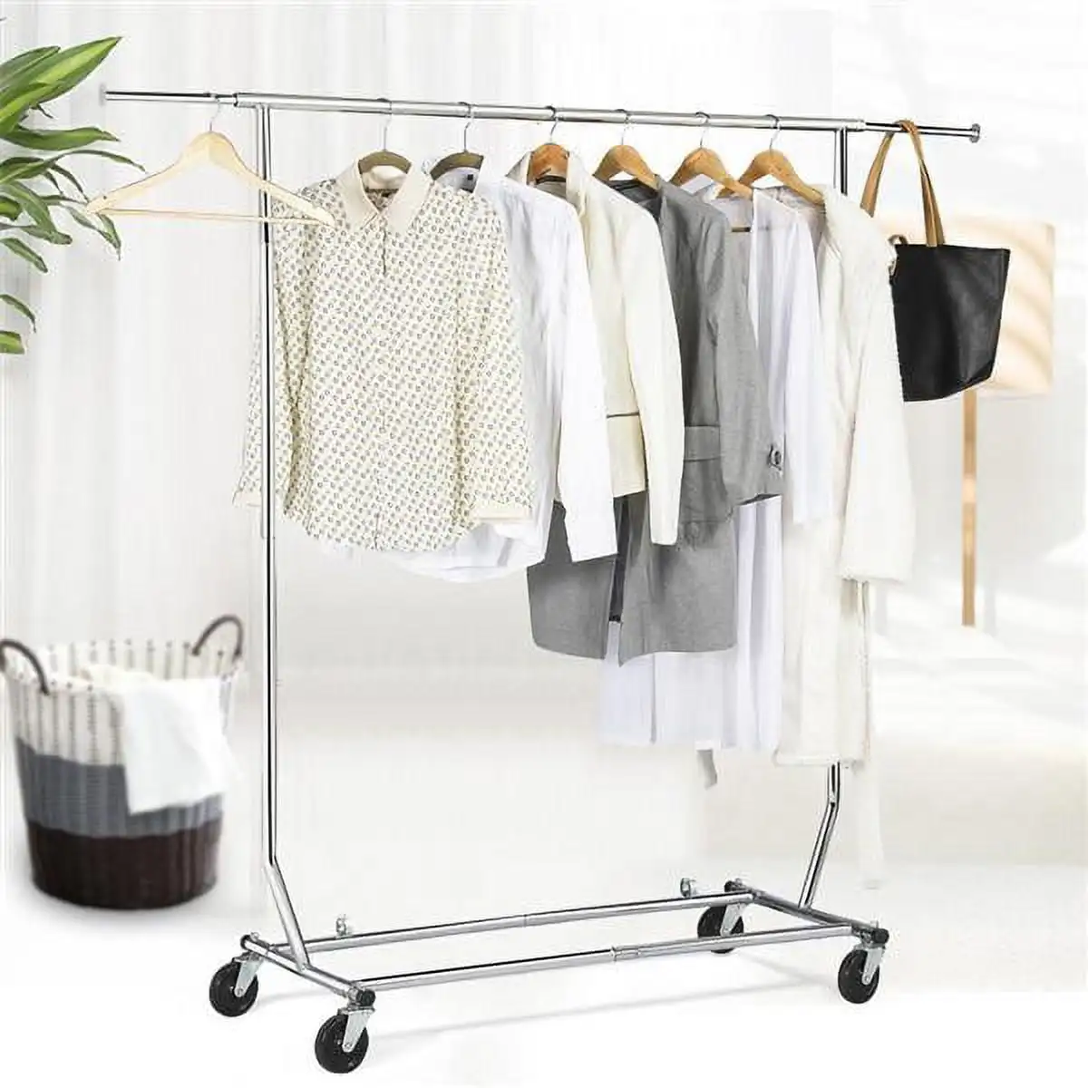 

Easyfashion Коммерческая вешалка для одежды, металлическая, серебристая