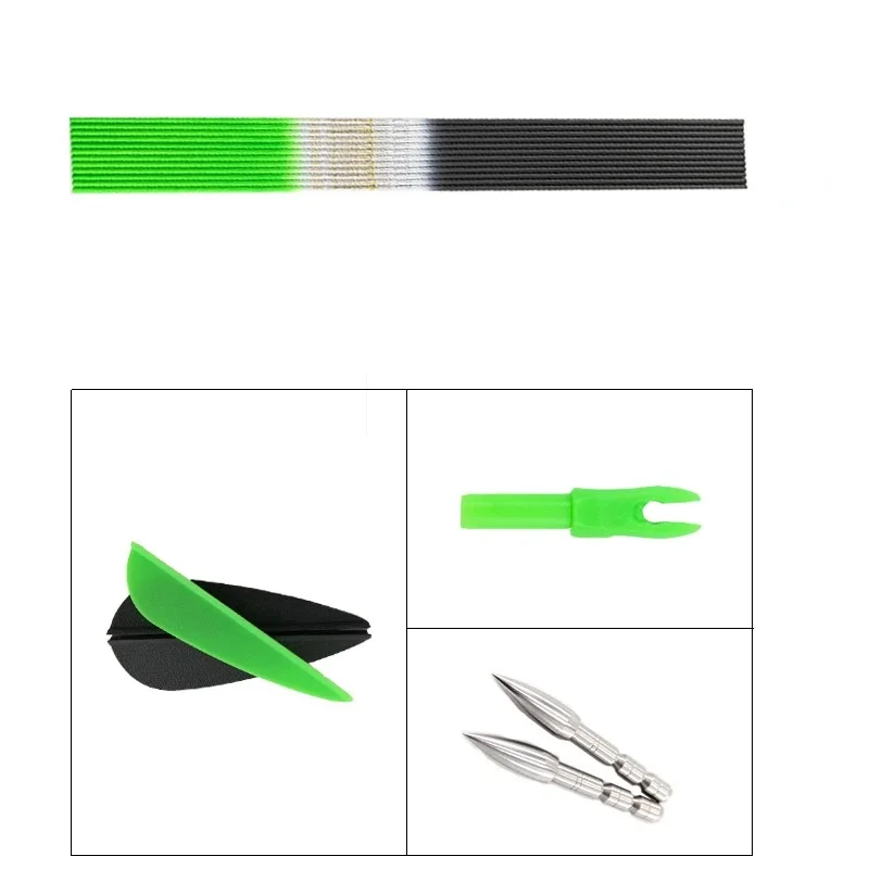 

Pinals ID4.2mm Spine 500-900 Carbon Arrows Plastic Vanes 80 Grain Stainless Steel Points for Compound/Recurve Bow