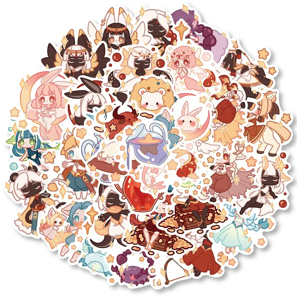 

50pcs Vintage Twelve Constellations Zodiac Stickers Personality Bicycle Motorcycle Computer Skateboard Water Cup Graffiti Kawaii