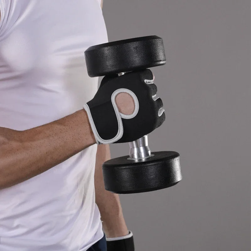 Half-Finger Cycling Gloves Sweat-Absorbent Breathable Anti-Slip Wear-Resistant Fitness Bicycle Gloves for Active Use