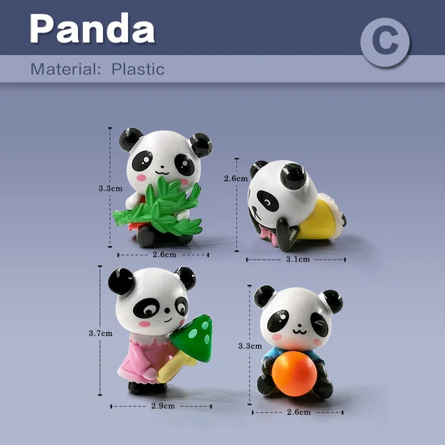 4Pcs New Panda Figurine Diy Home Kawaii Room Decor Miniature Fairy Garden Decoration Accessories Modern Children's Birthday Gift 5 4Pcs New Panda Figurine Diy Home Kawaii Room Decor Miniature Fairy Garden Decoration Accessories Modern Children's Birthday Gift 5