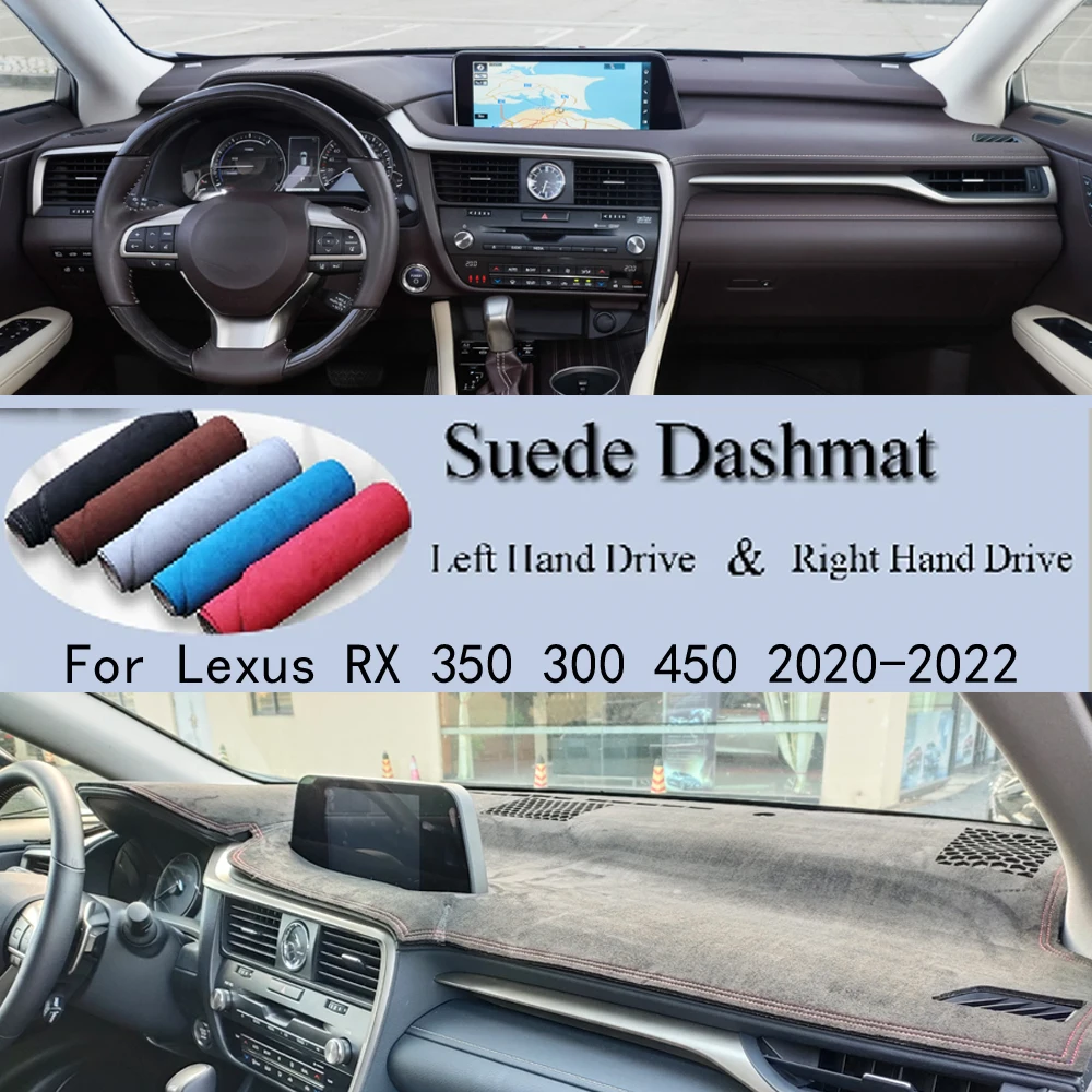 

Для Lexus RX 350 300 450 2020-2022 замшевый коврик для приборной панели, коврик для приборной панели, защита от солнца, аксессуары для стайлинга автомобиля