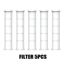 High-Pressure Filtered Handheld Showerhead with One-Touch Stop and Water-Saving Technology - 8.85 in (Filter 5PCS)