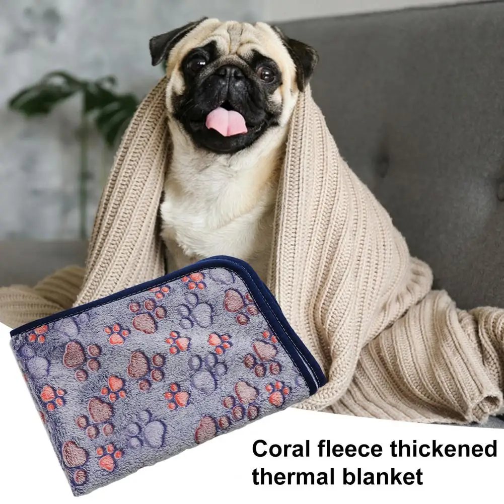 

Cat Blanket Soft Flannel Pet Blanket for Sofa Home Cartoon Pattern Cat Dog Bed Blanket Warm Comfortable Sleeping Blanket