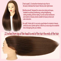 100% tête de poupée de cheveux humains réels pour la coiffure Kit de tête de formation professionnelle tête de Mannequin style pour pratiquer fer à friser chaud St 3