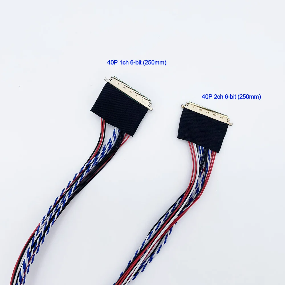 16pcs lvds cable kit 51pin 30P 20P 40P 1ch/2ch-6bit/8bit for 10-65" screen